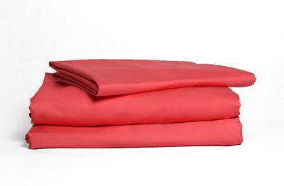 Good & Bed | 300 Thread Count Egyptian Cotton Sateen Weave Sheet Set | Palm Beach Coral