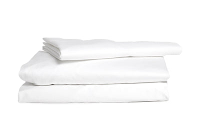 Good & Bed | 600 Thread Count Long Staple Egyptian Cotton Sateen Weave Sheet Set | Cloud White