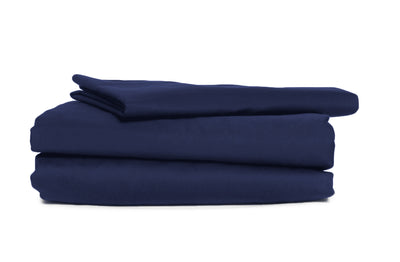 Good & Bed | 300 Thread Count Egyptian Cotton Sateen Weave Sheet Set | Midnight Blue