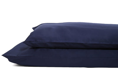 Good & Bed | Long Staple Egyptian Cotton Sateen Weave Pillowcase Set | Midnight Blue